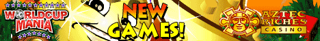 Play World Cup Mania Slot and more games at Aztec Riches Casino with up to $850 free